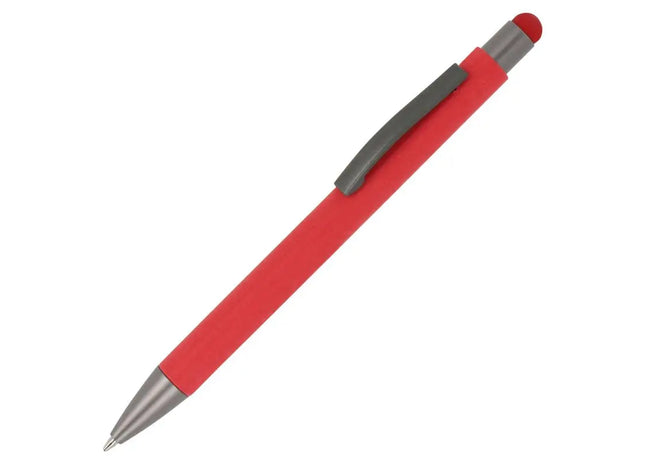 Stylischer Kugelschreiber New York Stylus aus Papier - umweltfreundliches, rotes Schreibgerät TK Gruppe® Grosshandel 