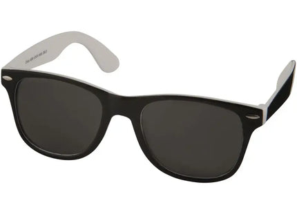 Sun Ray Zweifarbige Sonnenbrille in Weiß-Schwarz, Moderne UV-Schutzbrille TK Gruppe® Grosshandel 