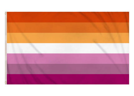 Sunset Lesbian Flag 5Ft x 3Ft – Große Flagge für LGBTQ+ Stolz und Bewusstsein TK Gruppe® Grosshandel 