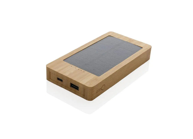 Sunwick 10.000mAh Bambus-Solarladegerät - Braun Umweltfreundliche Energiebank TK Gruppe® Grosshandel 