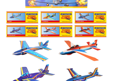Super Air Ace Gleiter 50 cm – 6 verschiedene Designs, großes Flugzeuge-Spielzeugset TK Gruppe® Grosshandel 