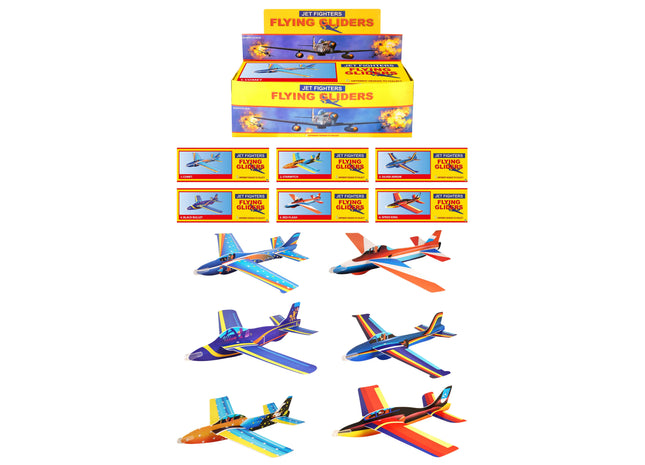 Super Air Ace Gleiter 50 cm – 6 verschiedene Designs, großes Flugzeuge-Spielzeugset TK Gruppe® Grosshandel 