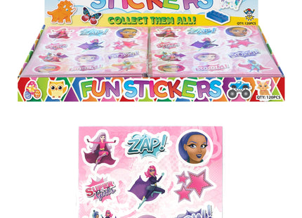 Super Girls-Aufkleber, 10 x 11,5 cm, verschiedene Packung mit 12 Bögen – kinderfreundliche, dekorative Aufkleber TK Gruppe® Grosshandel 