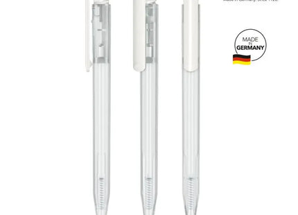 Super Hit Frosted Druckkugelschreiber in Weiß - Elegant & Modern TK Gruppe® Grosshandel 
