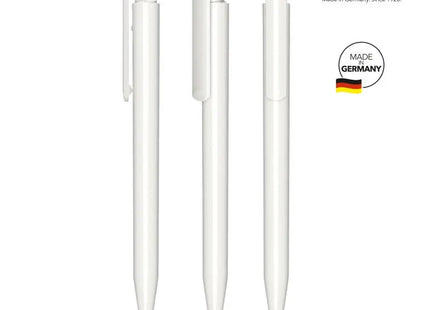 Super Hit Polished Druckkugelschreiber in Weiß - Glänzend & Stilvoll TK Gruppe® Grosshandel 
