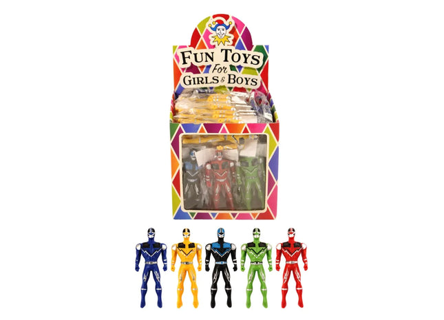Super Jäger Mini-Actionfiguren, 10 cm, in 5 verschiedenen Farben, Sammelfigurationen TK Gruppe® Grosshandel 