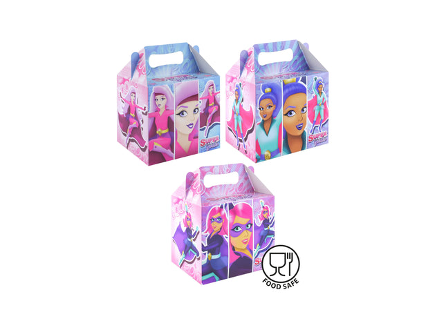 Super Mädchen Lunchbox, 3 Sorten, 14L x 9,5B x 12H cm, Bento-Box für Kinder TK Gruppe® Grosshandel 