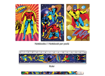 Superhelden-Briefpapier-Set, 5-teilig – ideal für Geschenke und Fanartikel TK Gruppe® Grosshandel 