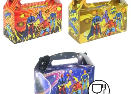 Superhelden-Brotzeitbox, 22,5 x 9,5 x 12 cm, 3 Designs, Kinder Brotzeitbox TK Gruppe® Grosshandel 