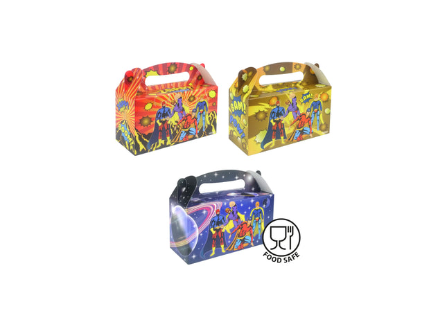 Superhelden-Brotzeitbox, 22,5 x 9,5 x 12 cm, 3 Designs, Kinder Brotzeitbox TK Gruppe® Grosshandel 