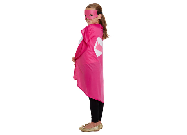 Superhelden-Kostüm für Kinder, Rosa, Einheitsgröße – Kostüm für Jungen & Mädchen TK Gruppe® Grosshandel