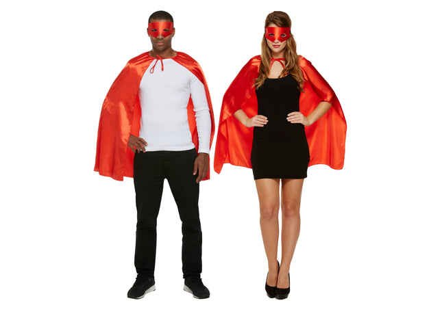 Superhelden-Kostüm fürs Leben, Rot, Deluxe-Dekoration – Ideal für Karneval & Fasching TK Gruppe® Grosshandel 