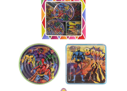 Superhelden-Labyrinth-Puzzle, 3 verschiedene Formen TK Gruppe® Grosshandel 