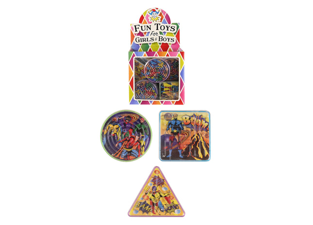 Superhelden-Labyrinth-Puzzle, 3 verschiedene Formen TK Gruppe® Grosshandel 