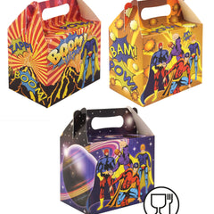 Superhelden Lunchbox-Set, 3er-Pack, 14L x 9,5B x 12H cm, verschiedene Designs TK Gruppe® Grosshandel 