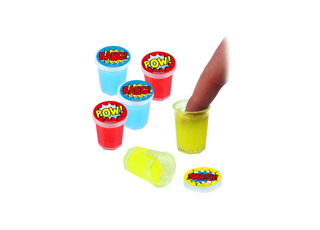 Superhelden-Schleim-Set 10 g, 3 Stück in verschiedenen Farben, 3 x 3,8 cm – ideal für Partygeschenke für Kinder TK Gruppe® Grosshandel 
