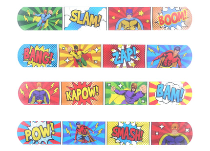 Superhelden-Snap-Armbänder, 22x3 cm, 6 verschiedene Designs – Spannende Helden-Armbänder für Kinder TK Gruppe® Grosshandel 