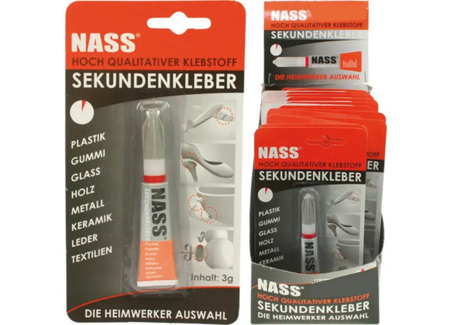 Superkleber 3g – 24 Stück auf Karten im Display für schnelle Reparaturen TK Gruppe® Grosshandel 