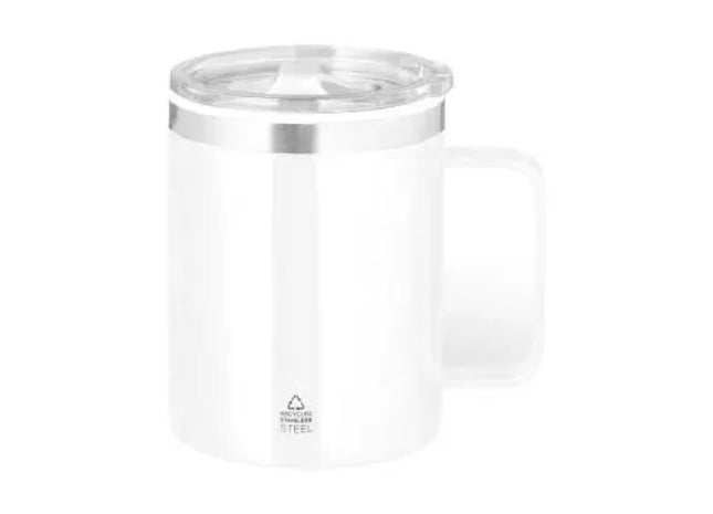 Suprax Vakuumisolierter Trinkbecher, 400ml - Reinweiß TK Gruppe® Grosshandel 