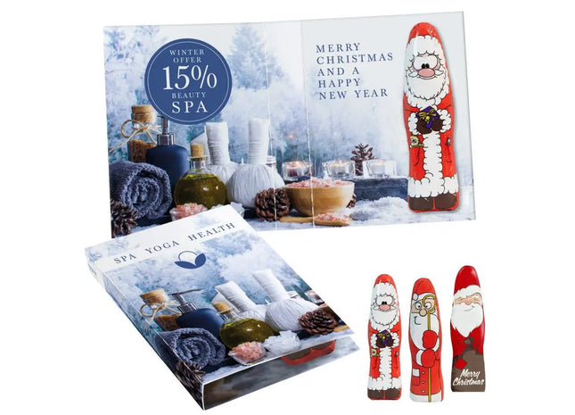 Süßes Briefchen - Mini Schoko-Weihnachtsmänner mit Standardmotiv TK Gruppe® Grosshandel 