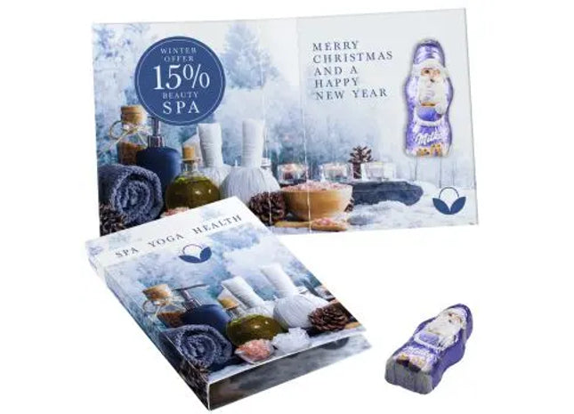Süßes Briefchen inkl. Milka Mini Weihnachtsmann & individuellem Druck - Perfekt fürs Fest TK Gruppe® Grosshandel 