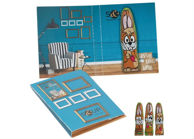 Süßes Briefchen mit MINI-Schoko-Osterhäschen – Inklusive Personalisierung TK Gruppe® Grosshandel 