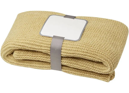 Suzy GRS-zertifizierte Strickdecke in Beige – 150x120 cm – Öko-Chic TK Gruppe® Grosshandel 