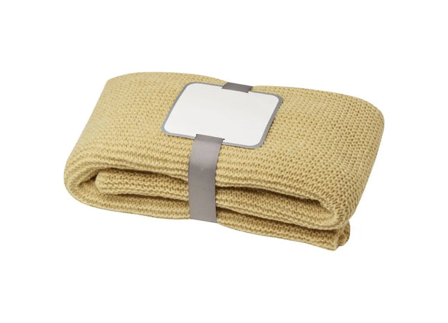 Suzy GRS-zertifizierte Strickdecke in Beige – 150x120 cm – Öko-Chic TK Gruppe® Grosshandel 