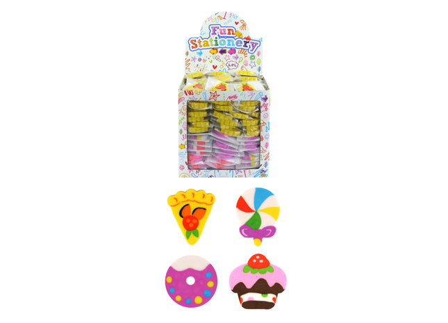 Sweet Shop Radiergummis, 3-3,4 cm, 4 verschiedene Designs, Schulbedarf für Kinder TK Gruppe® Grosshandel 