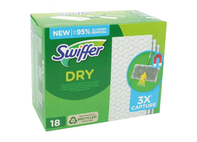 Swiffer Trockentücher Nachfüllpack, 18 Stück: Effektive Staubbindung für Sauberkeit TK Gruppe® Grosshandel 