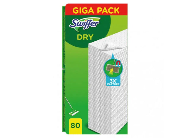 Swiffer Trockentücher Nachfüllpack, 80 Stück: Gründliche Reinigung für alle Bodenarten TK Gruppe® Grosshandel 