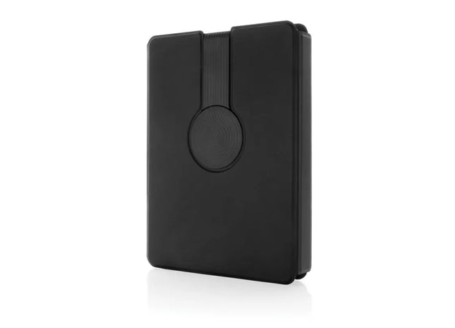 Swiss Peak 2-in-1 Notizbuch & kabelloses Ladepad aus RCS rPU - Schwarz TK Gruppe® Grosshandel 