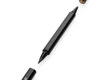 Swiss Peak Storm Dual-Tip-Stift aus RCS recyceltem Aluminium - Schwarz, Umweltfreundlich, Premium TK Gruppe® Grosshandel 