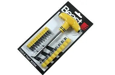 T-GRIFF SCHRAUBENDREHERSATZ ;Premium T-Griff Schraubendreher-Set: Ergonomisches Toolkit mit Ratsche, Kreuzschlitz, Torx und Inbusschlüssel - Umfassendes 30-teiliges Schraubenzieher-Kit im praktischen Aufbewahrungskoffer TK Gruppe® Grosshandel 