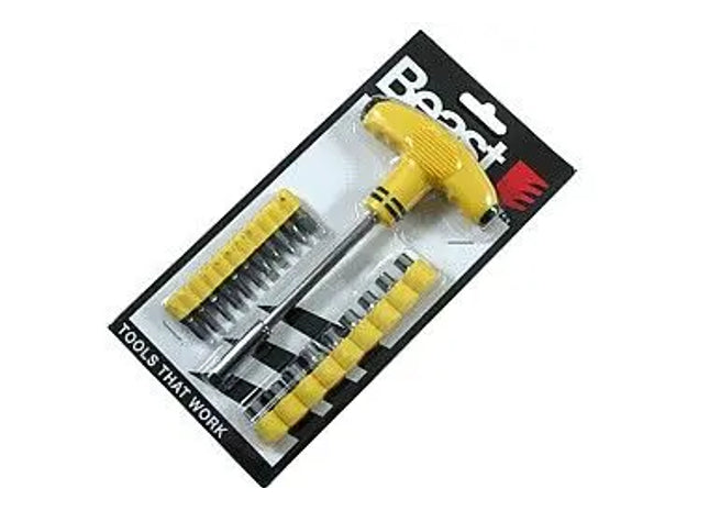 T-GRIFF SCHRAUBENDREHERSATZ ;Premium T-Griff Schraubendreher-Set: Ergonomisches Toolkit mit Ratsche, Kreuzschlitz, Torx und Inbusschlüssel - Umfassendes 30-teiliges Schraubenzieher-Kit im praktischen Aufbewahrungskoffer TK Gruppe® Grosshandel 