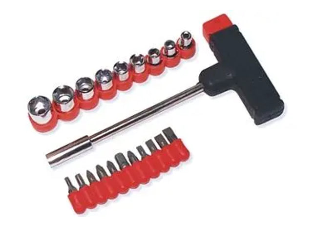 T-GRIFF SCHRAUBENDREHERSATZ ;Profi T-Griff Schraubenzieher Set: Ergonomisches Werkzeug-Kit mit Ratsche, Phillips, Torx und Inbus - 30-teiliges Schraubendreherset in Tragetasch TK Gruppe® Grosshandel 