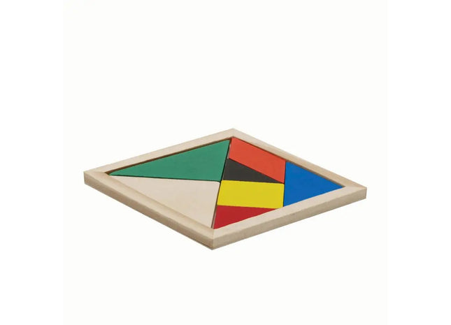 TANGRAM BASE Farbenreiches Holz-Puzzle - Kreatives Lernspielzeug für Formen und Muster TK Gruppe® Grosshandel 
