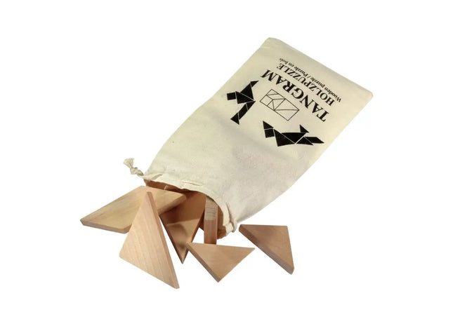 TANGRAM Holz-Puzzle, Fördert Kreativität & Problemlösung, Natürlich TK Gruppe® Grosshandel 