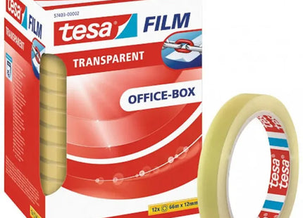 TESA Klebefilm, 66m x 12mm – Zuverlässiges Klebeband, Preis pro Rolle TK Gruppe® Grosshandel 