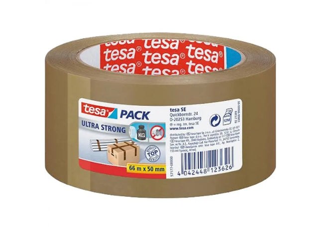 TESA Ultra Starkes Braunes Packband, 66x50mm – Zuverlässiges Klebeband für sicheres Verpacken TK Gruppe® Grosshandel 