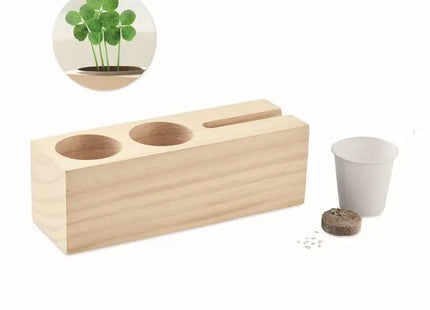 THILA Holz-Organizer mit integriertem Pflanz-Set - Natürlich & Praktisch TK Gruppe® Grosshandel 
