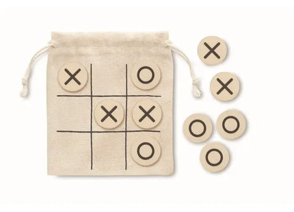 TOPOS Tic-Tac-Toe in Beige - Stilvolles Strategiespiel aus hochwertigem Material TK Gruppe® Grosshandel 