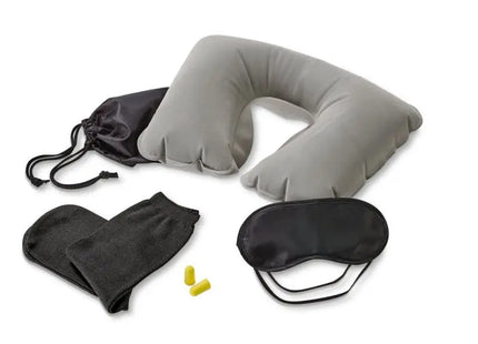 TRAVELX Reise-Set in Schwarz - Ihr Ultimativer Begleiter für Komfort unterwegs TK Gruppe® Grosshandel 