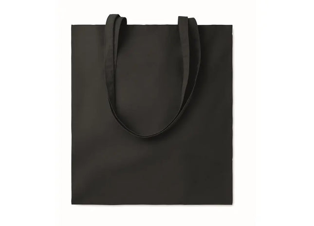 TURA COLOUR Schwarze Bio-Baumwoll-Einkaufstasche, Chic & Öko TK Gruppe® Grosshandel 