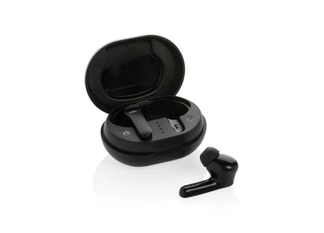 TWS Ohrhörer aus RCS-zertifiziertem recyceltem Kunststoff - Schwarz TK Gruppe® Grosshandel 