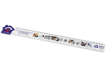 Tait 30 cm Hausförmiges Lineal aus Recycling-Kunststoff – Weiß, Ökologisch & Praktisch TK Gruppe® Grosshandel 