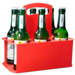 Take 6 Bierflaschenträger in Standard-Rot - Praktisch & Stilvoll TK Gruppe® Grosshandel 