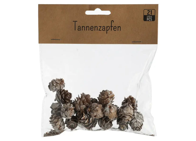 Tannenzapfen, 21er Set, S – Natürliche Walddeko | Rustikale Festtagsakzente TK Gruppe® Grosshandel 