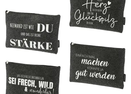 Tasche aus Filz, ca. 21,5x15,5 cm, 4er-Set – Stilvolle Filzbeutel | Moderne Filz-Aufbewahrungstaschen TK Gruppe® Grosshandel 