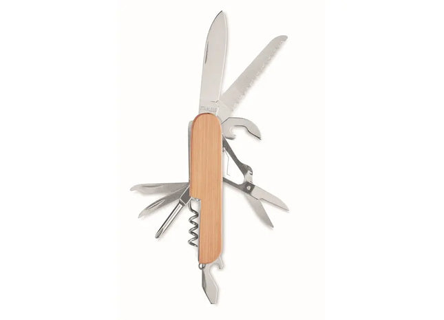 Taschenmesser Bambus LUCY LUX: Holzgriff, Vielseitig, Stilvoll für Alltag und Outdoor TK Gruppe® Grosshandel 